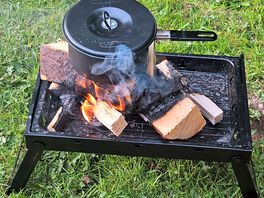 Our stove wouldnt work, so campfire cooking it was