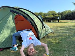 Our pitch for the night at the campsite