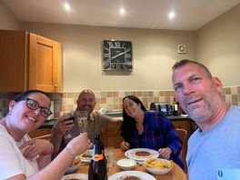 Enjoying an evening in the bar