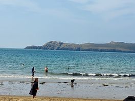 The beach next to the campsite