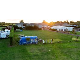 View from our drone over looking tent and tent pitches