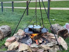 Fire pit was perfect for cooking