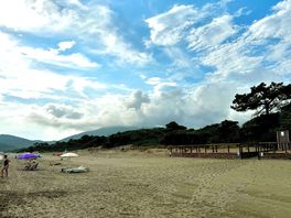 Strand nahe am campingplatz