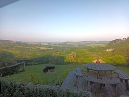 View over valley on entering farm