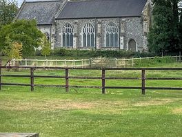 Church next to farm