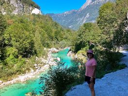 River runs alongside campsite