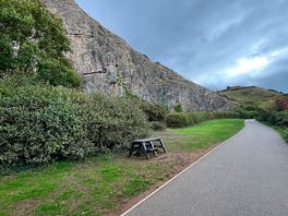 Walking from camp site to weston super mare