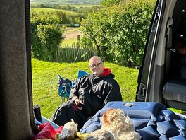Rafi the pooch found it very easy to relax with the great views
