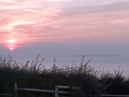 Sunset over the bristol channel and lundy