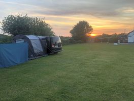 Our set up in with the sunset this may.