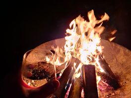 Relaxing around the fire