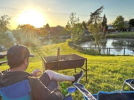 Sat overlooking the lake whilst bbq'ing