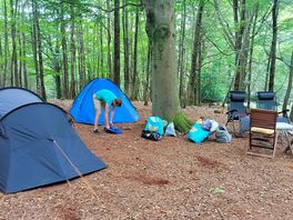 Just setting up the camp and unpacking