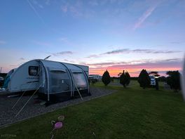 Sunset view from pitch