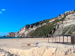The beach in nazare is massive