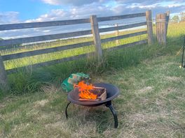 Fire pits and logs available to purchase on site
