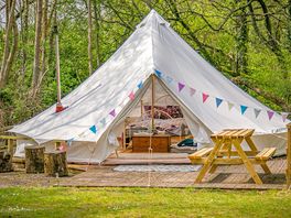 Glamping in a spacious bell tent