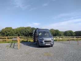 Hard standing for campervan, motorhomes and caravans.