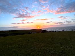 The sunset as we came back from the site shop