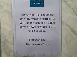 Sign asking people to leave as you find it, well people did.
