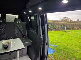 View out of the campervan