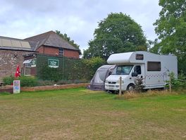 Our pitch right next to reception and facilities!