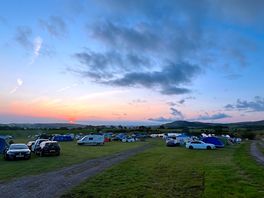Sunset over campsite