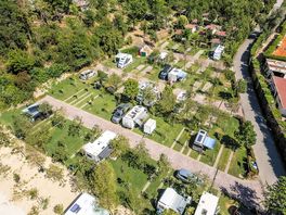 Aerial view of the campsite