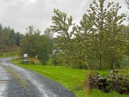 The driveway to the pitches.