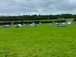 View of the tents.