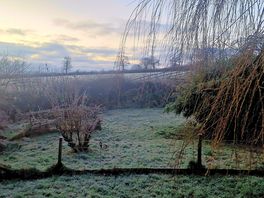 Frosty morning view from the door.