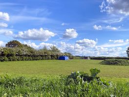 Tent pitches in the sun