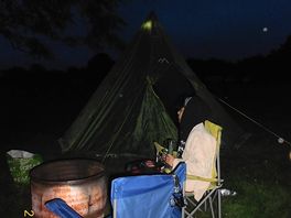 Campsite at night