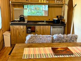 Indoor kitchen and dining facilities