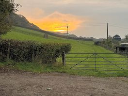 Sunrise at the park gate.