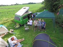 Grassy pitches from above