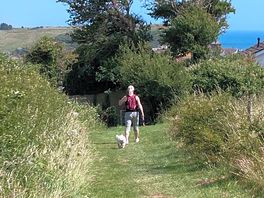 Lower grass trail to west bay.