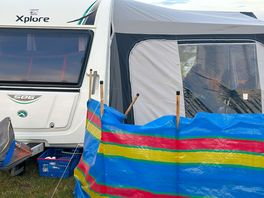 2 caravans and a camper van 3 families