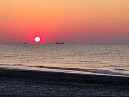 Strand grenzend aan park