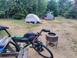 Each pitch has table and fire pit