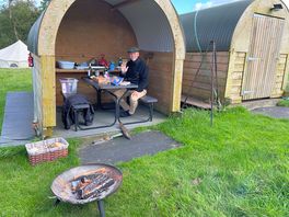 Private eating and bathroom