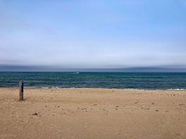 The beach 5 min walk