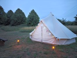 Outside at dusk