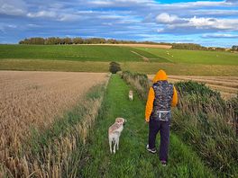 Field walk at end of site