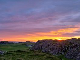 Sunset over the campsite