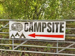 Campsite is tucked away, don’t miss it!