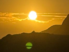 Golden cap at sunset.