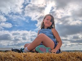 Lovely set of haybales in the middle for the children to climb all over and hide within!