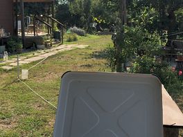 View from the outdoor kitchen.