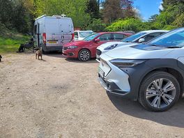 More cars than campers.